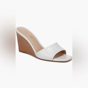NIB Veronica Beard Ellen Wedge Slide Sandal in White